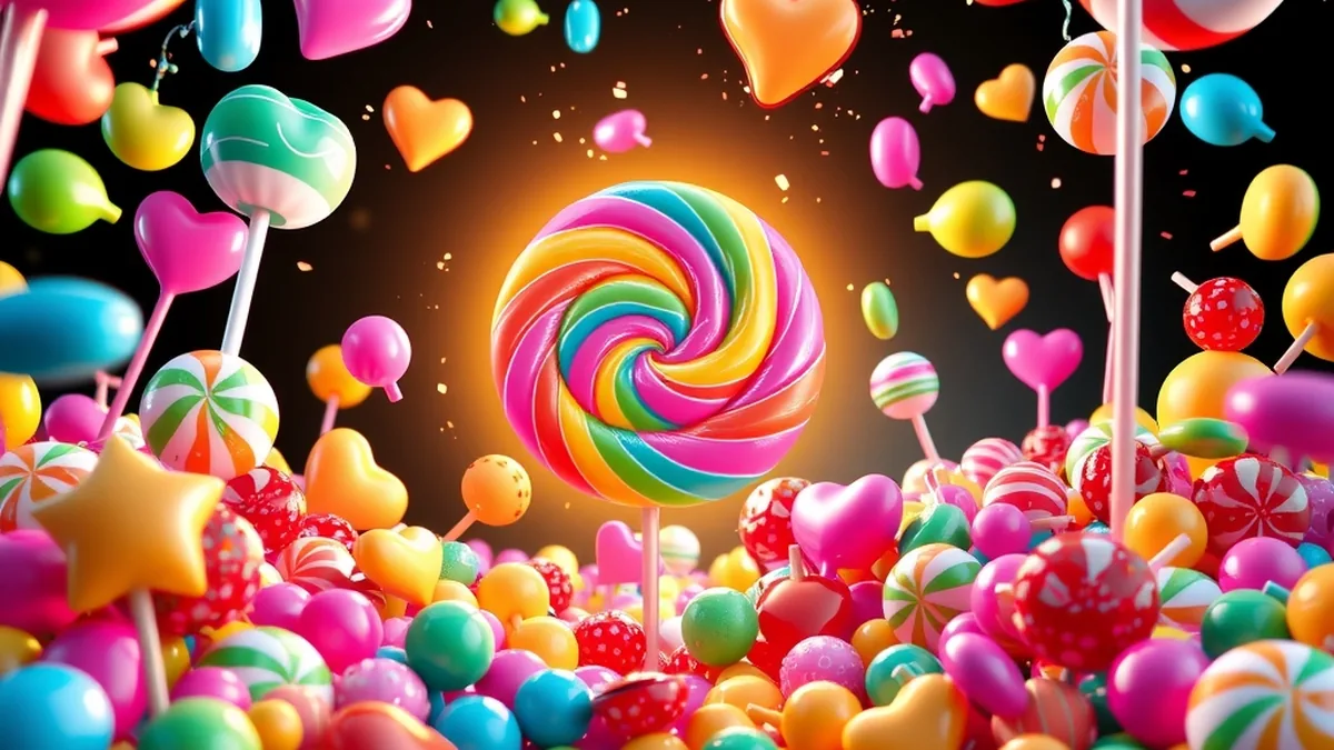 Cascade of colourful candies and fruits for Sweet Bonanza slot